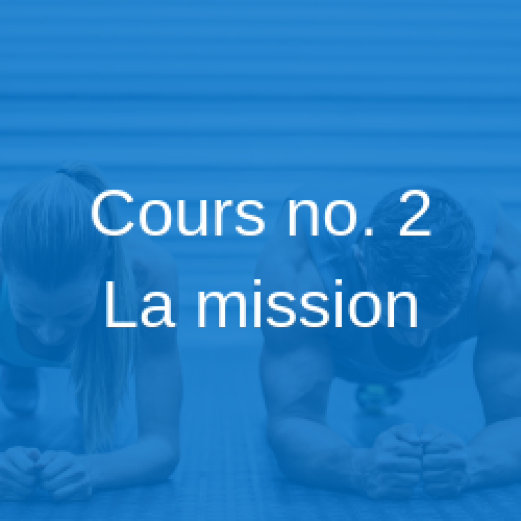 Cours no 2 | La mission