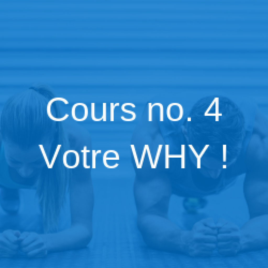 Cours no. 4 | Votre WHY!